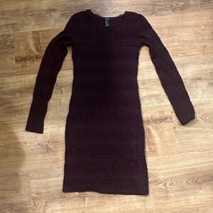 Maroon long sleeve dress size small